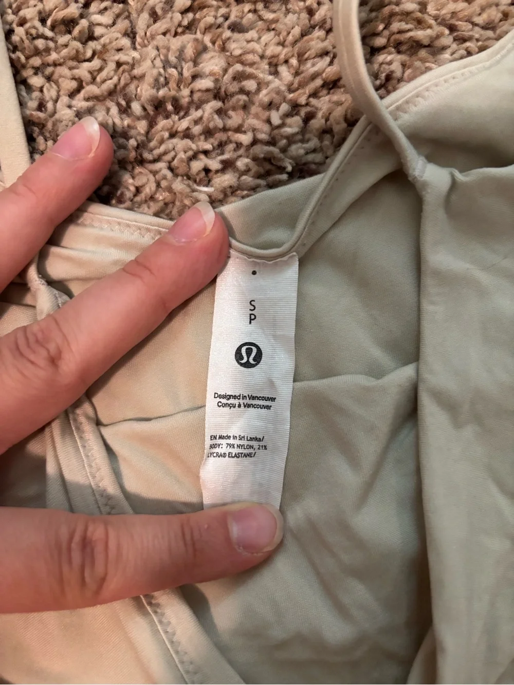 lululemon athletica Cream Spaghetti Strap Cami